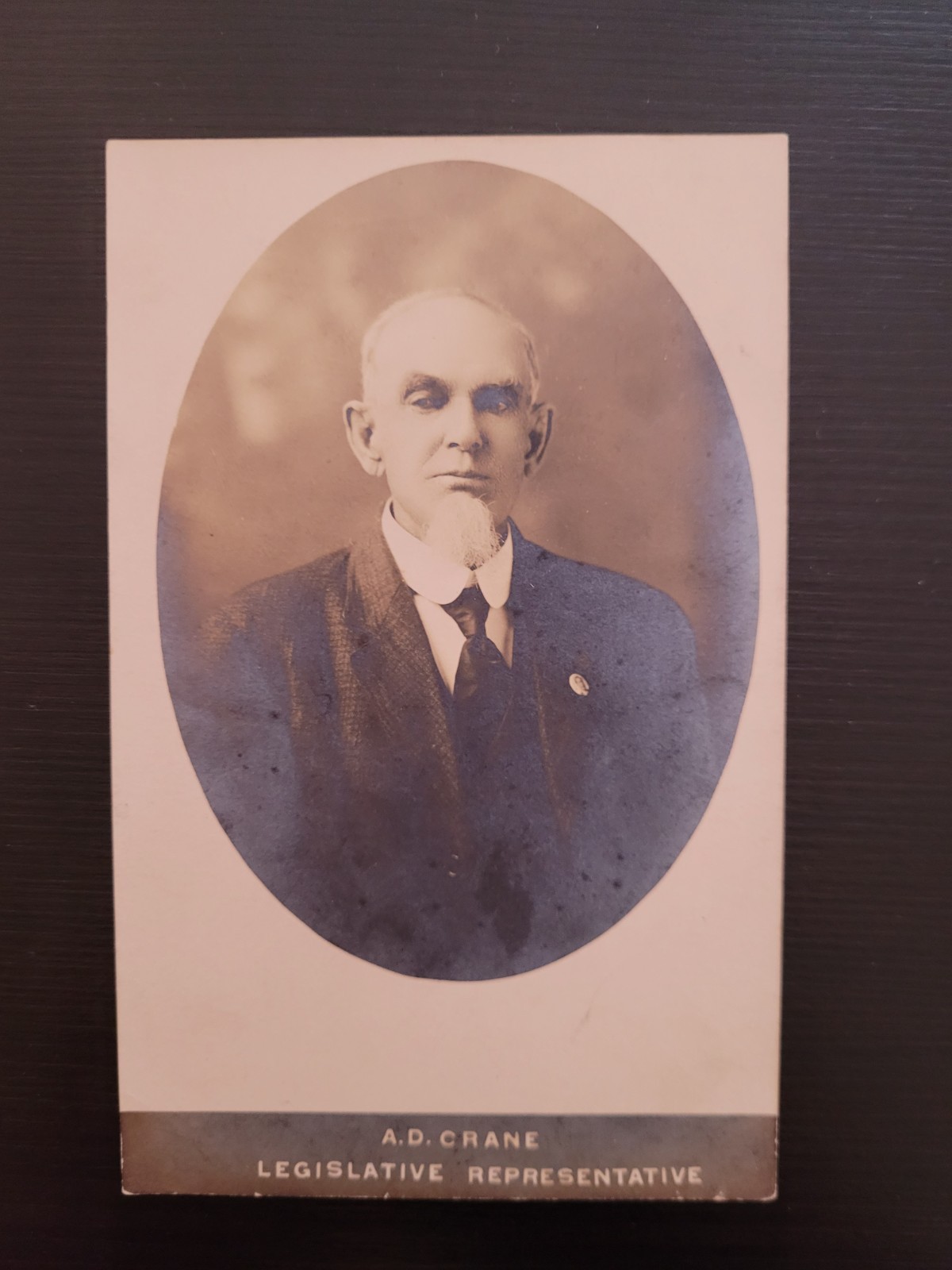 Antique RPPC Real Photo Postcard A.D. Crane Legislative Representative Dexter MI