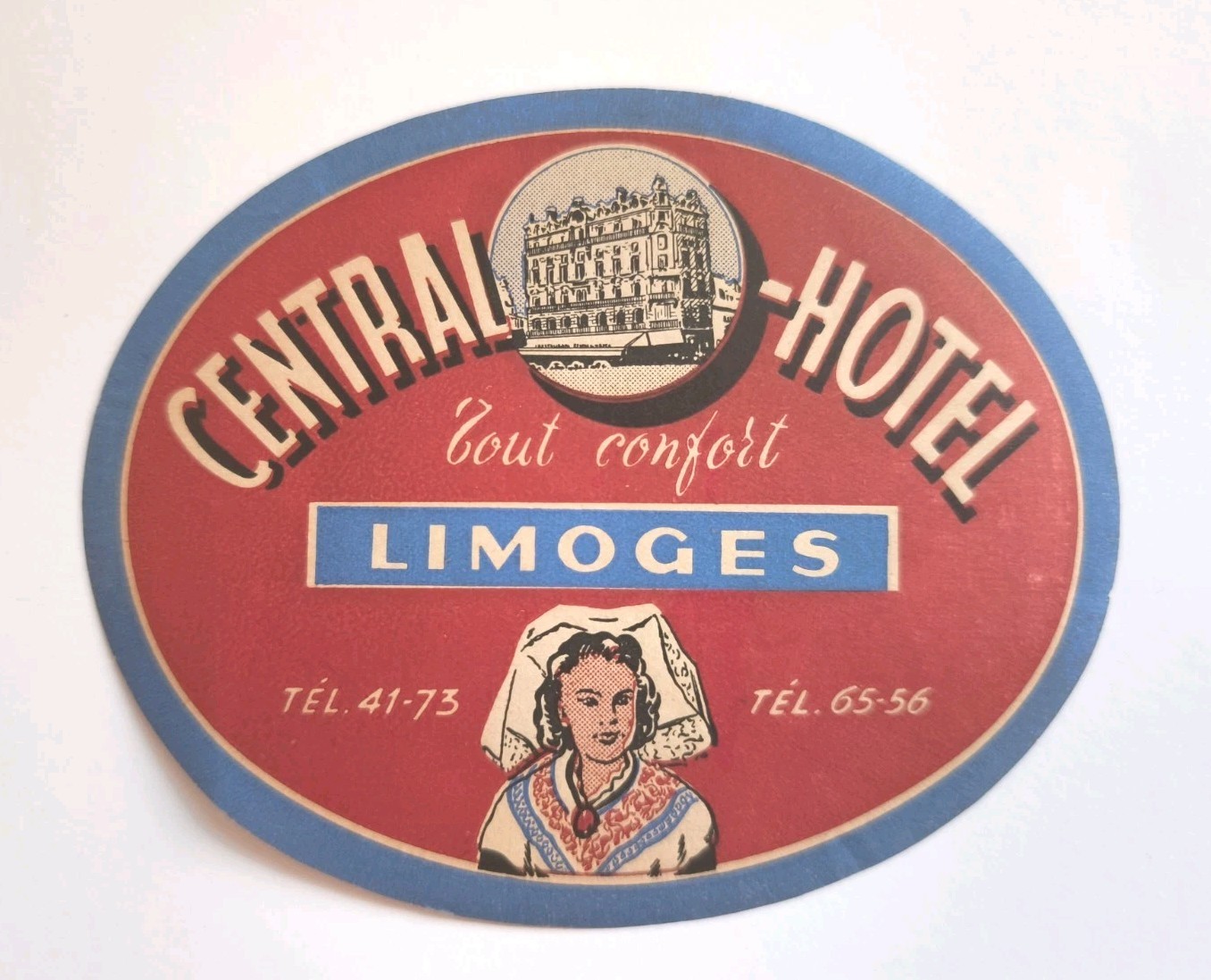 Hotel Central (Limoges) Deco - Luggage Label Hotel Central (Limoges) Deco - Luggage Label