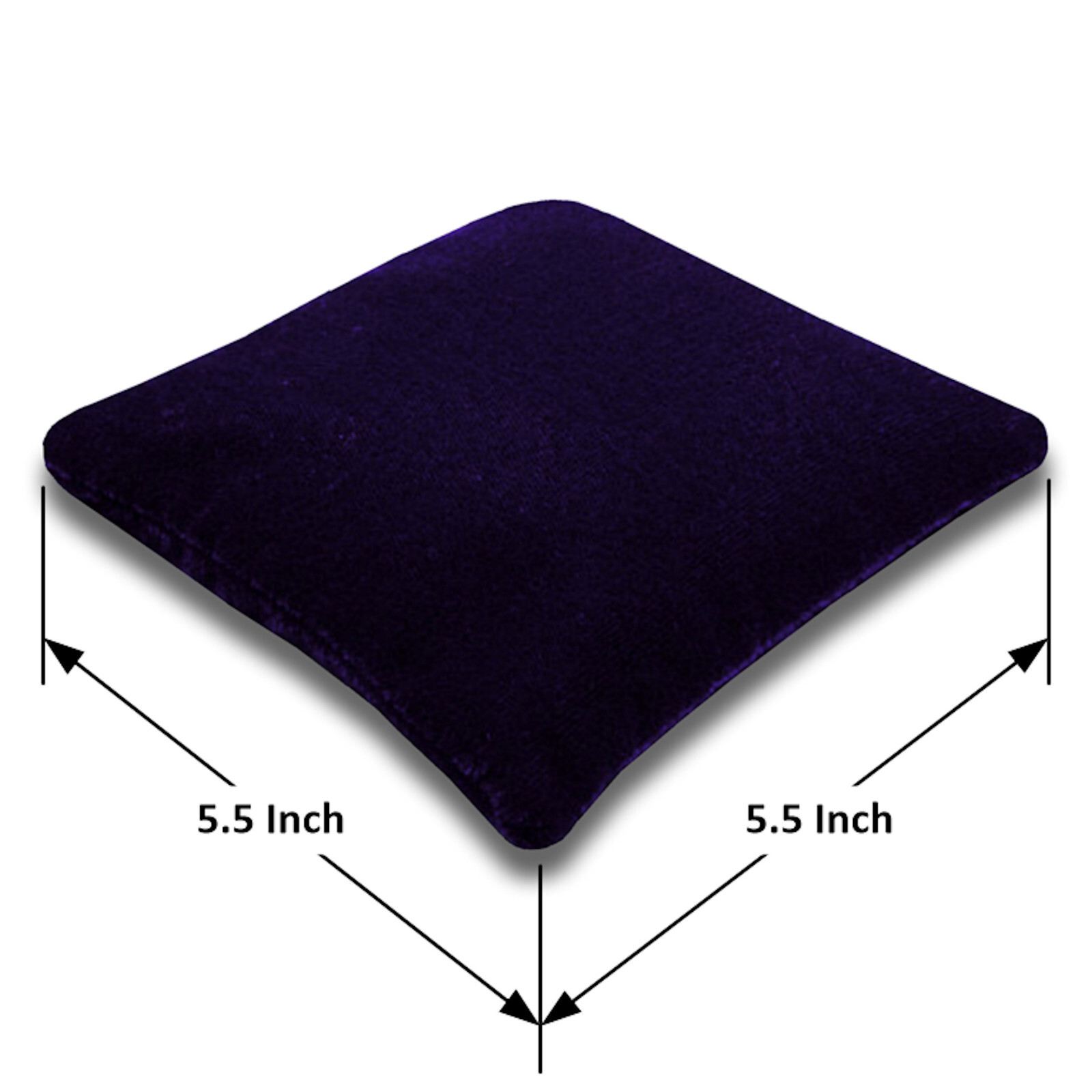 Dark Purple Crushed Velvet Crystal Sphere & Point Display Pillow (3.0\