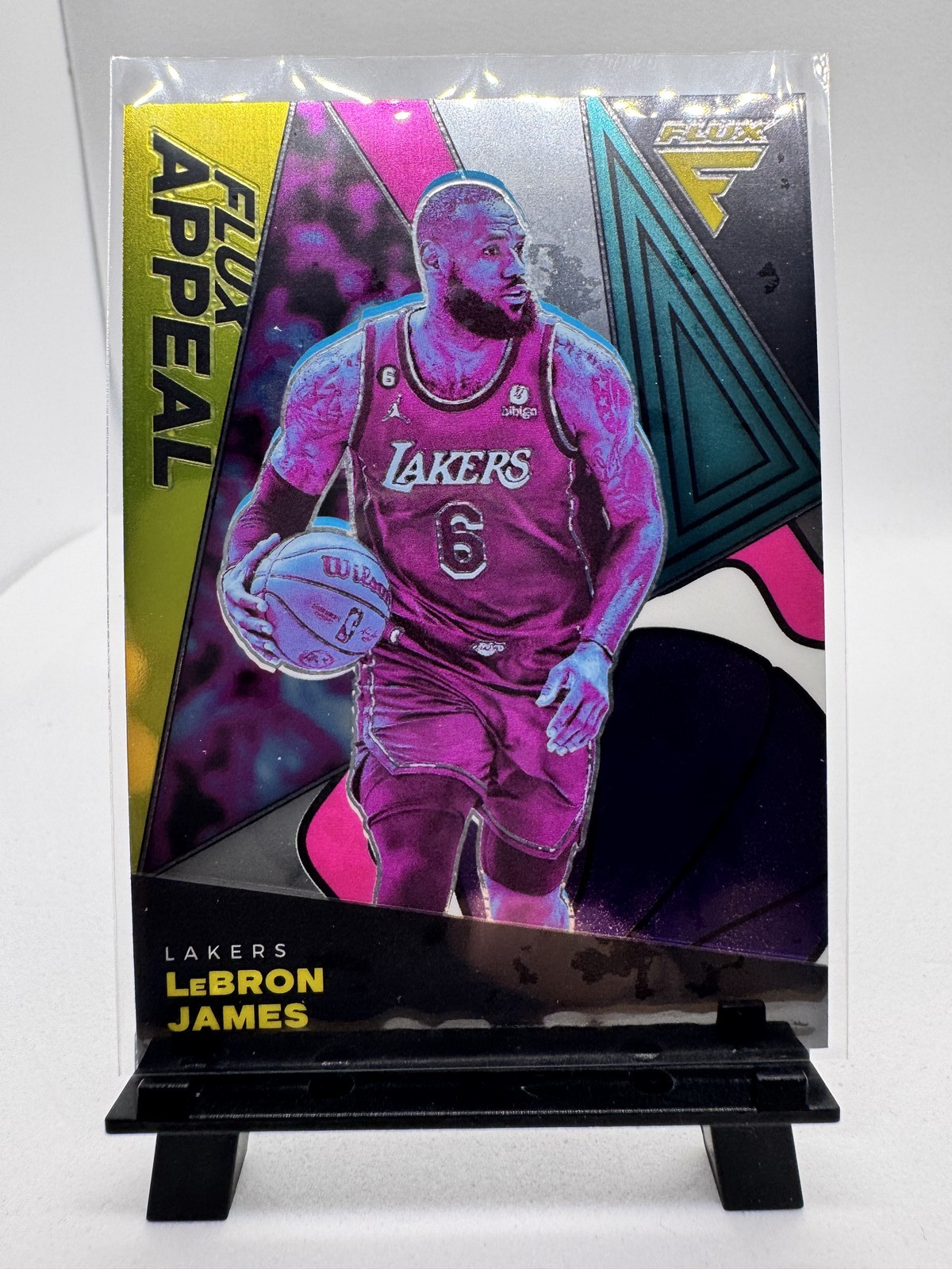 LeBron James 2022-23 Panini Flux Appeal #5 Lakers Insert Card