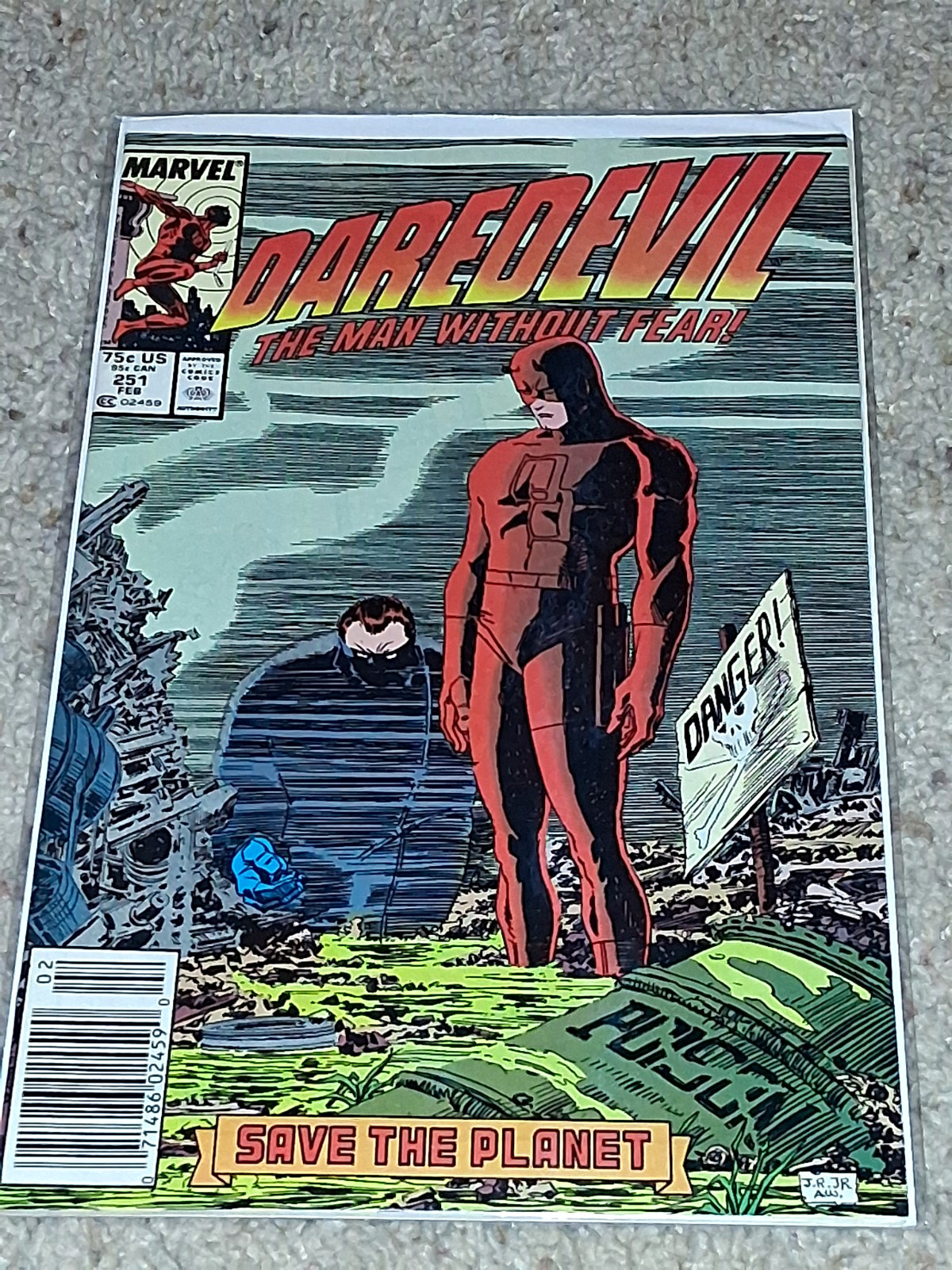 Daredevil #251 (February 1987, Marvel Comics) John Romita Jr. Bagged and Boarded