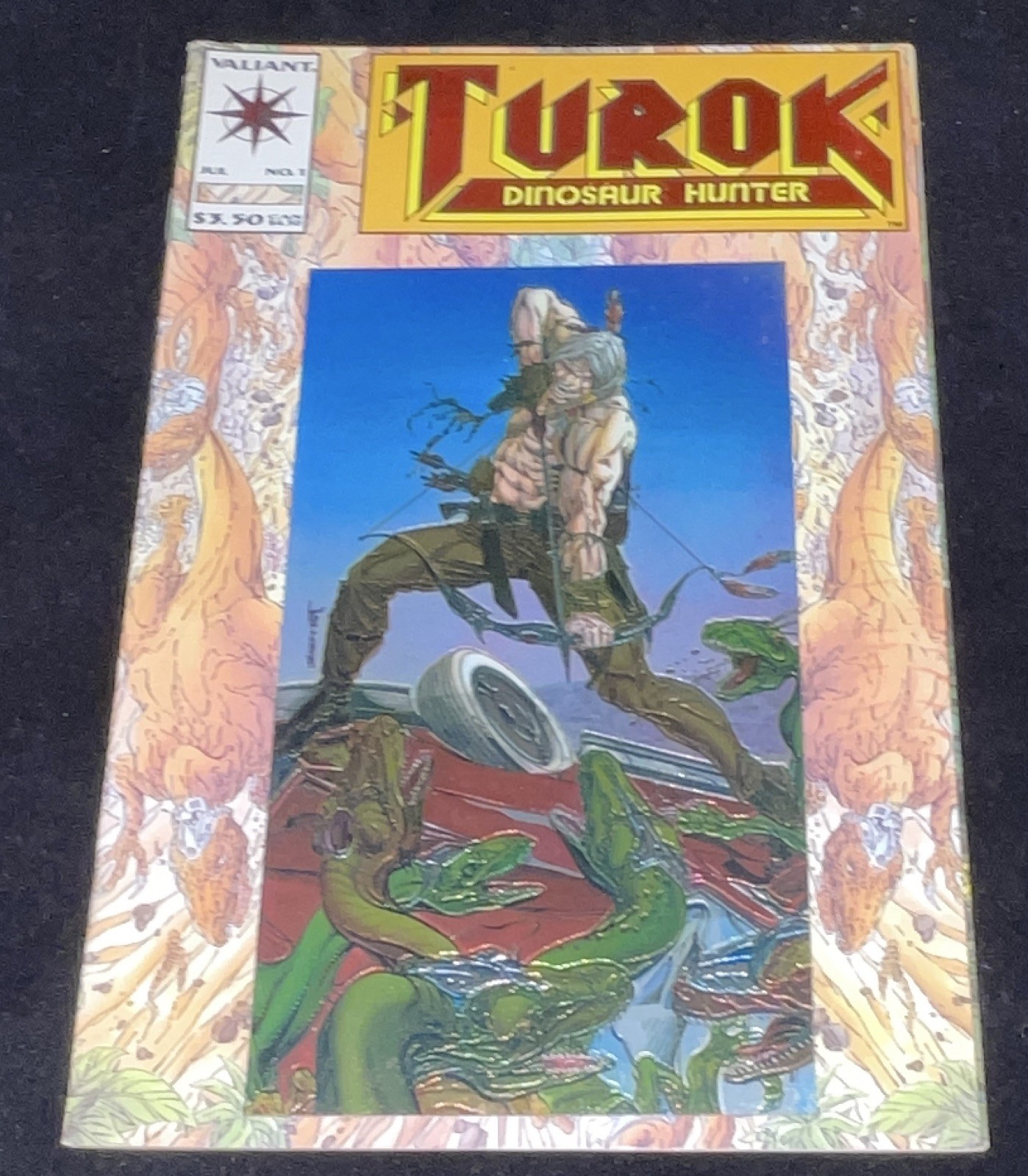 Turok, Dinosaur Hunter #1 Gold Cover (Valiant Comics July 1993) Turok, Dinosaur Hunter #1 Gold Cover (Valiant Comics July 1993)