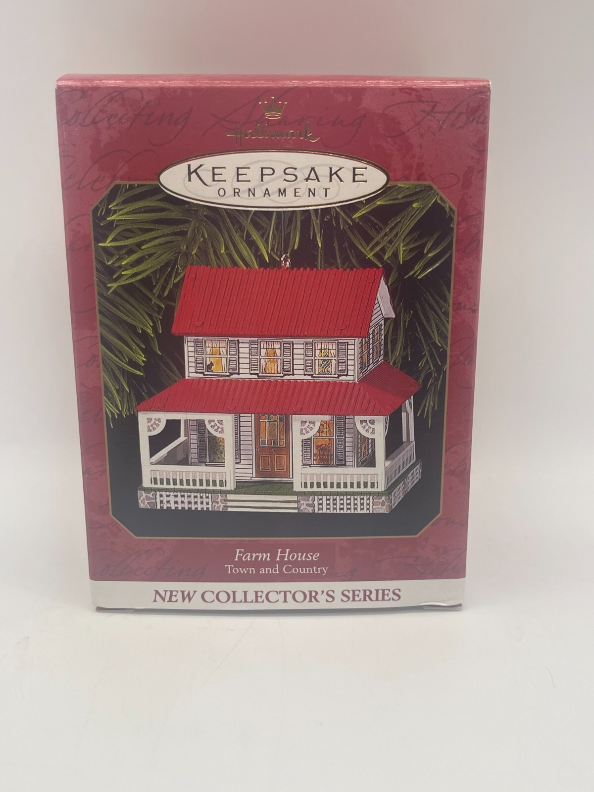 1999 Hallmark Keepsake Farmhouse Ornament Town & Country Collectors Series VTG