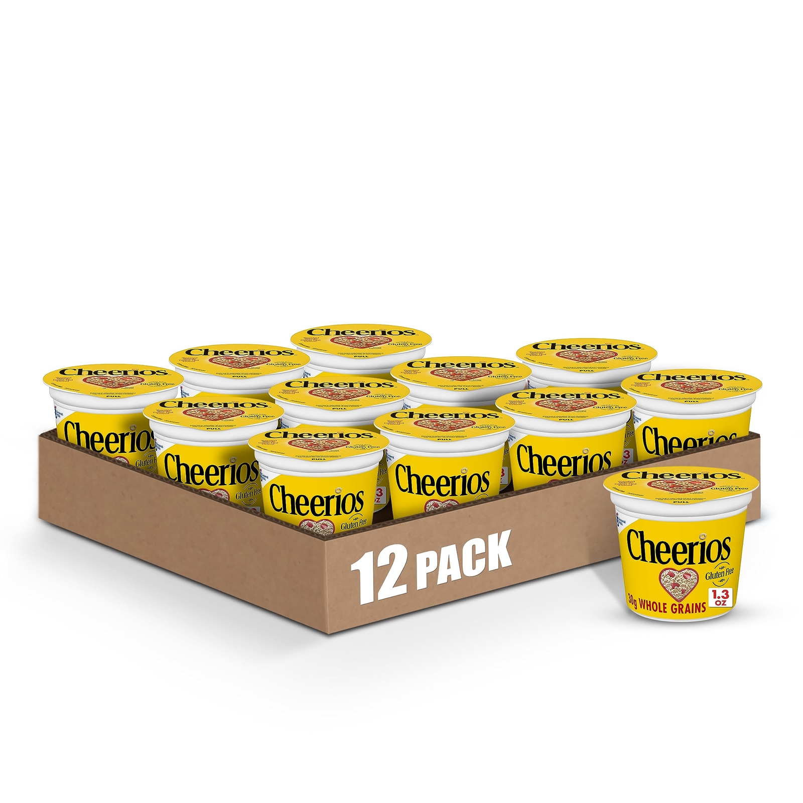General Mills Cheerios Heart Healthy Cereal Cups 12 Pack 1.3 Ounce Cups