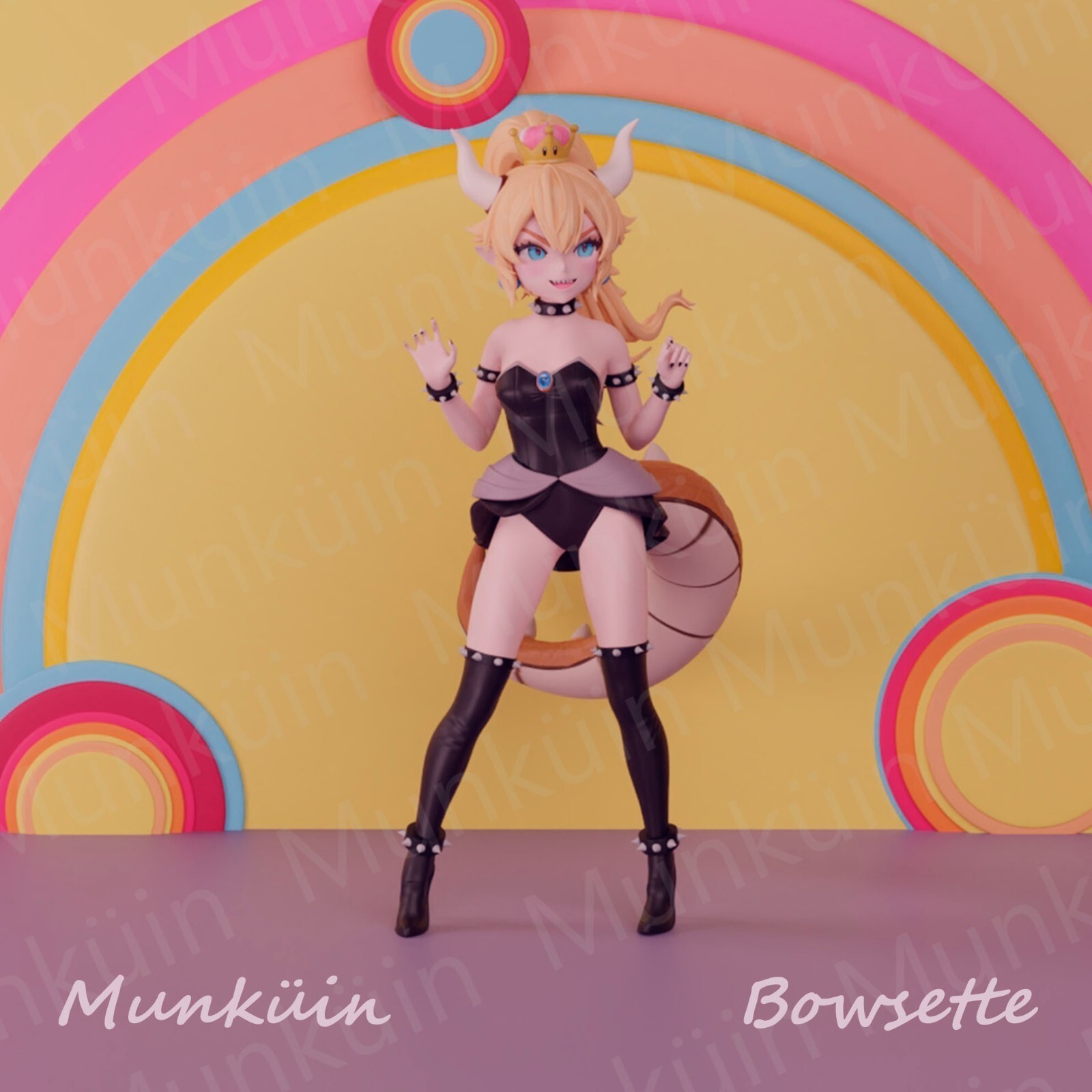 1:8 Young Bowsette Super Mario Fan Art UNPAINTED High Quality Garage Kit