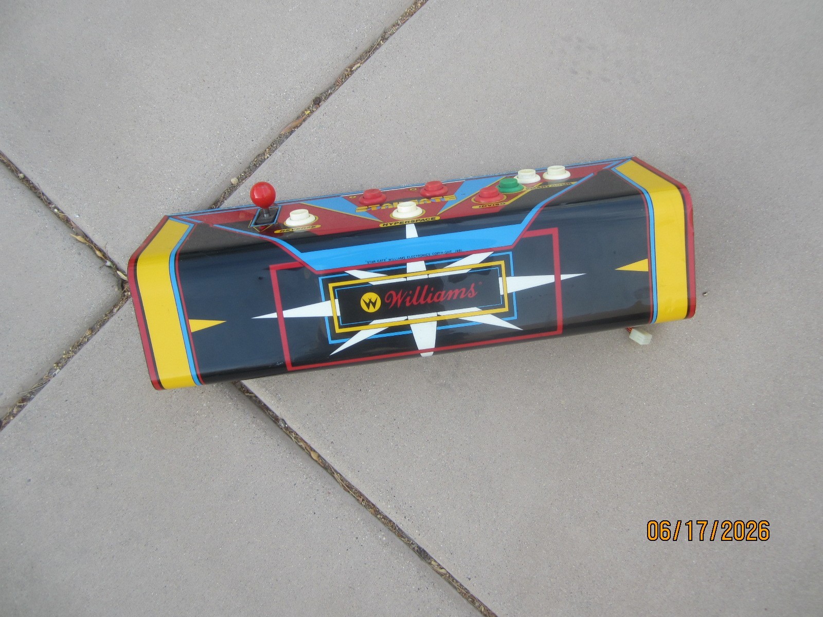 ORIGINAL Williams STARGATE  CONTROL PANAL COMPLETE  For Arcade Game