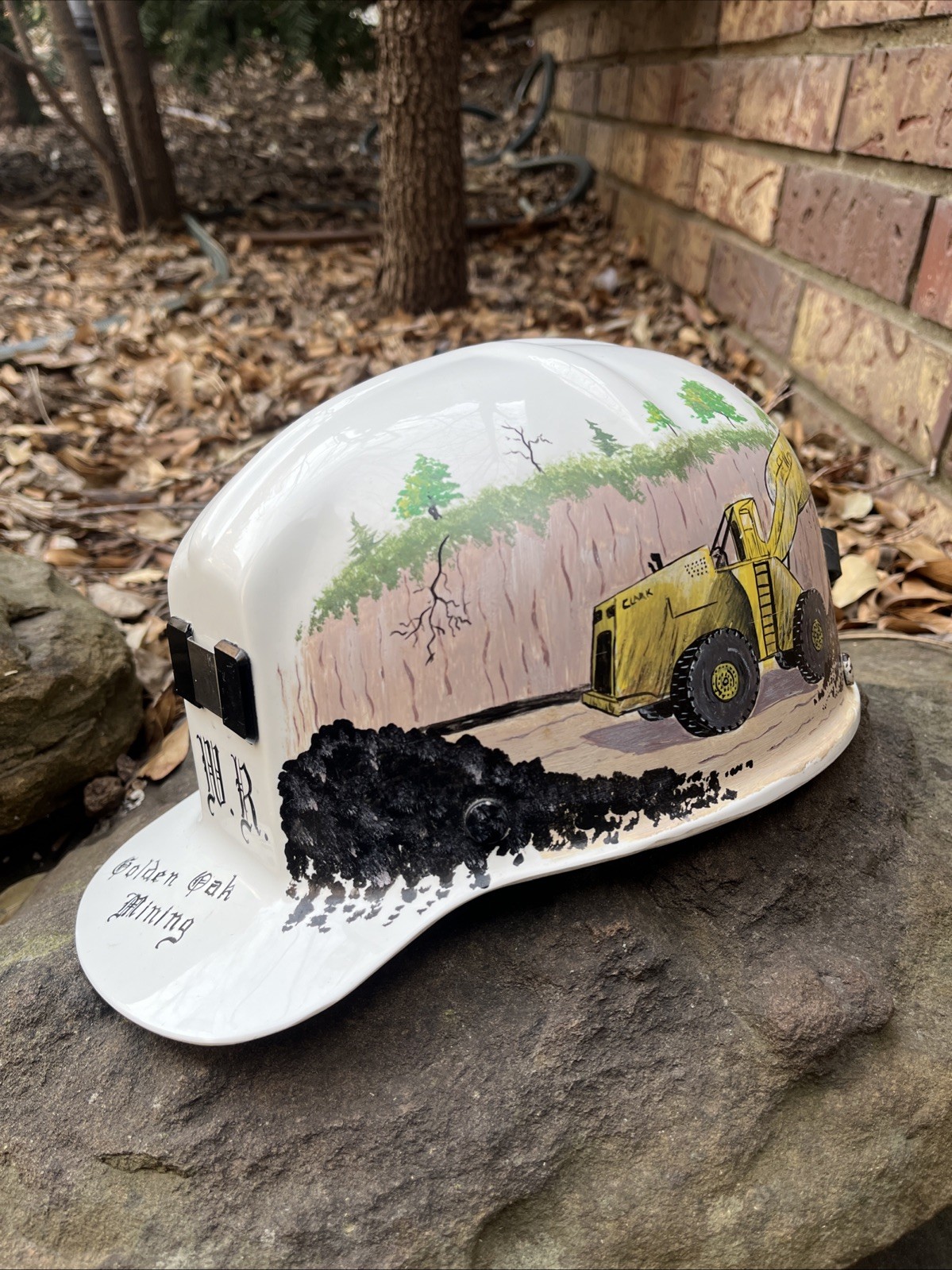 MSA Comfo Cap Mining Hat 1981 Hand Painted Rare White Vintage