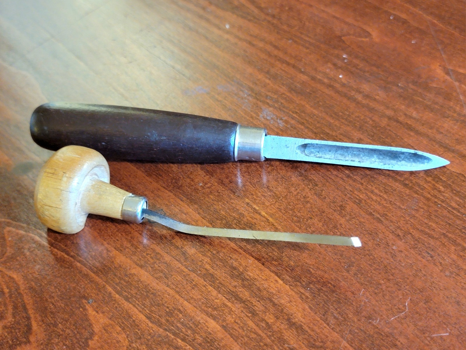Vintage LC Triangular Hollow Bevel Knife Scraper & 60C Burin Lozenge Graver Tool
