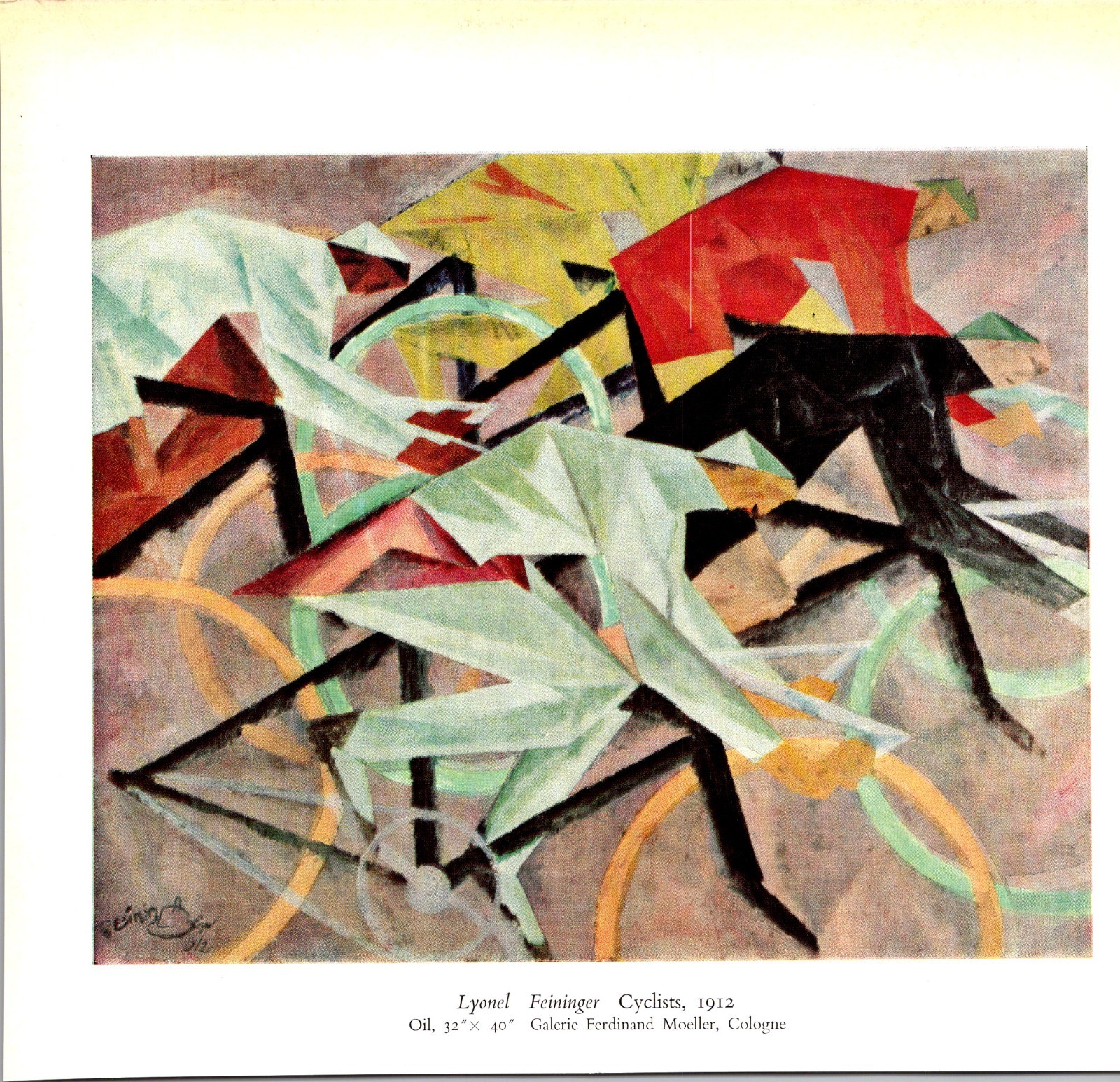Lyonel Feininger Cyclists 1912 Galerie Ferdinand Moeller Cologne Art Print 4A24