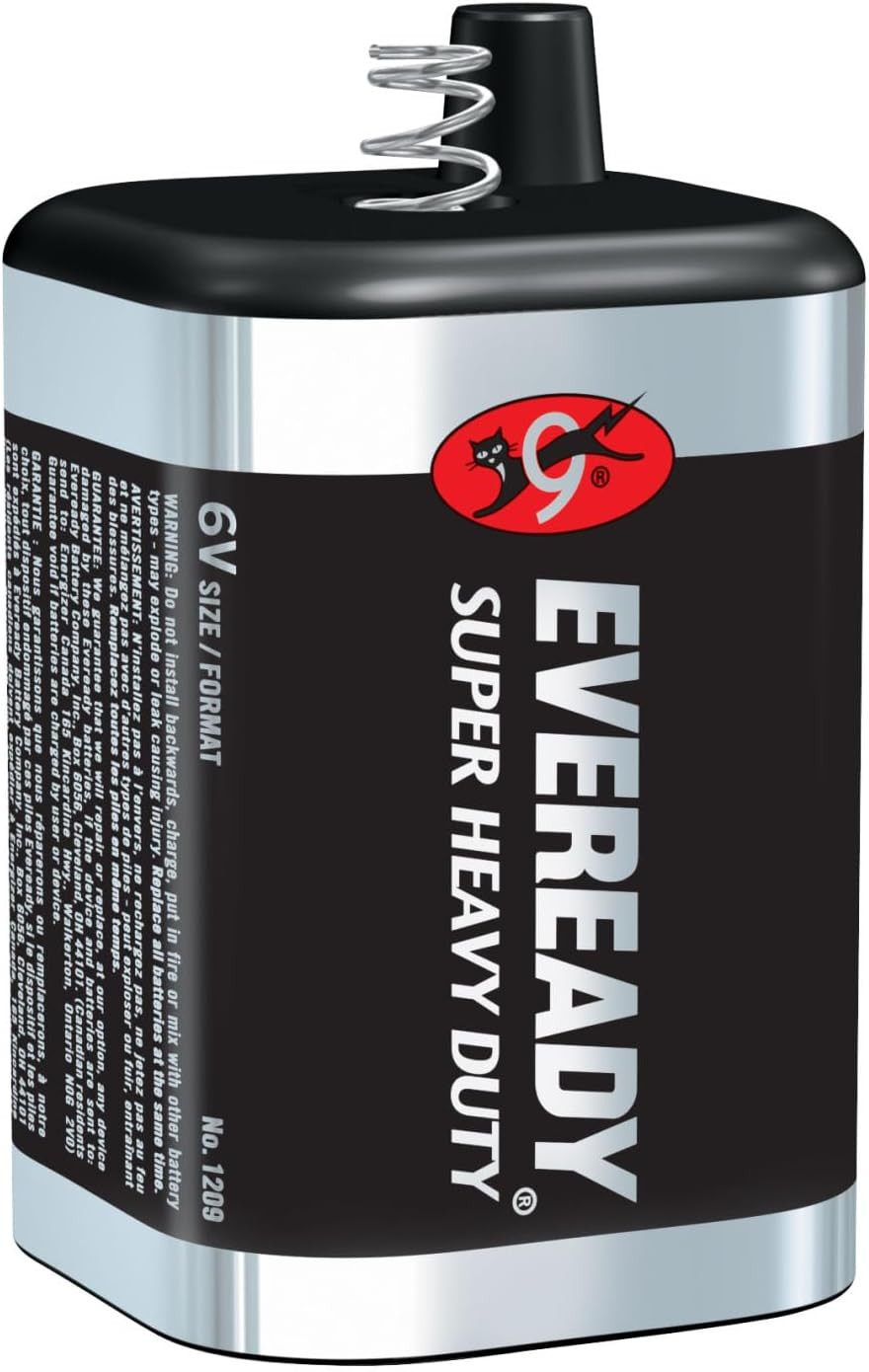 EVEREADY Super Heavy Duty 1209 6 Volt Spring Lantern Battery EVEREADY Super Heavy Duty 1209 6 Volt Spring Lantern Battery
