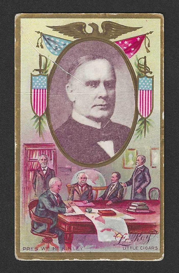 c1910's T63 Miller Tobacco Card - Le Roy Generals Series - President McKinley
