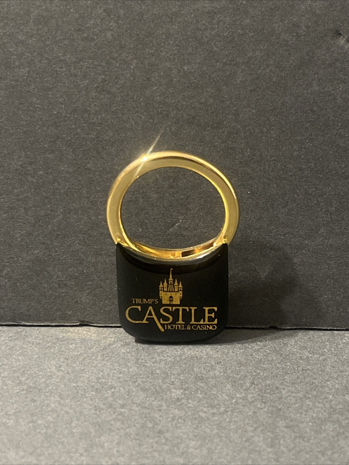 VTG Trump's Castle Hotel And Casino Small Key Ring Keychain Donald Trump VTG Trump's Castle Hotel And Casino Small Key Ring Keychain Donald Trump