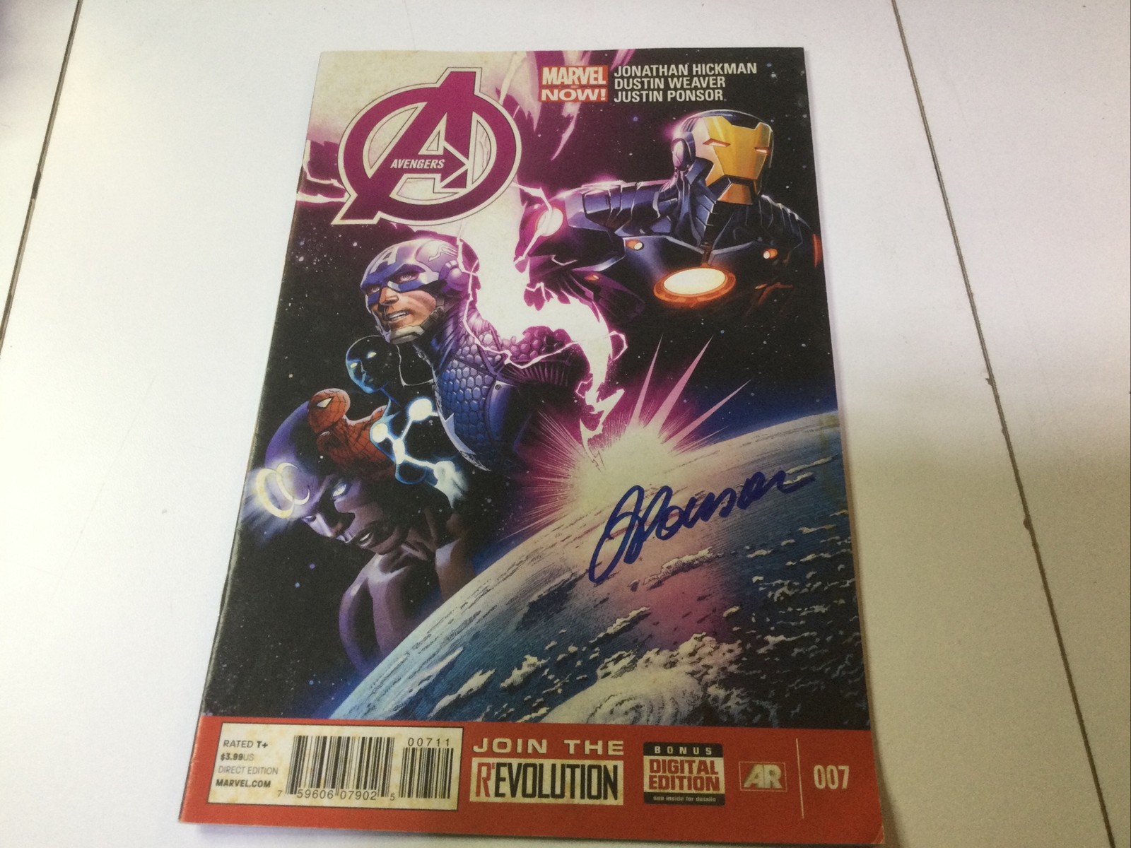 Avengers Comic 2013 Justin Ponsor SIGNED, No COA