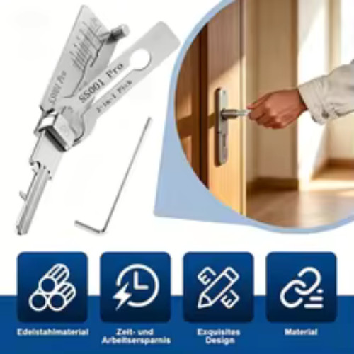 2-in-1 Stainless Steel Key Decoder SS001 PRO Lock Decoder Repair Tools