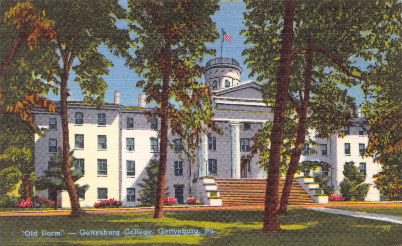 PA~PENNSYLVANIA~GETTYSBURG~GETTYSBURG COLLEGE~OLD DORM BUILT 1837