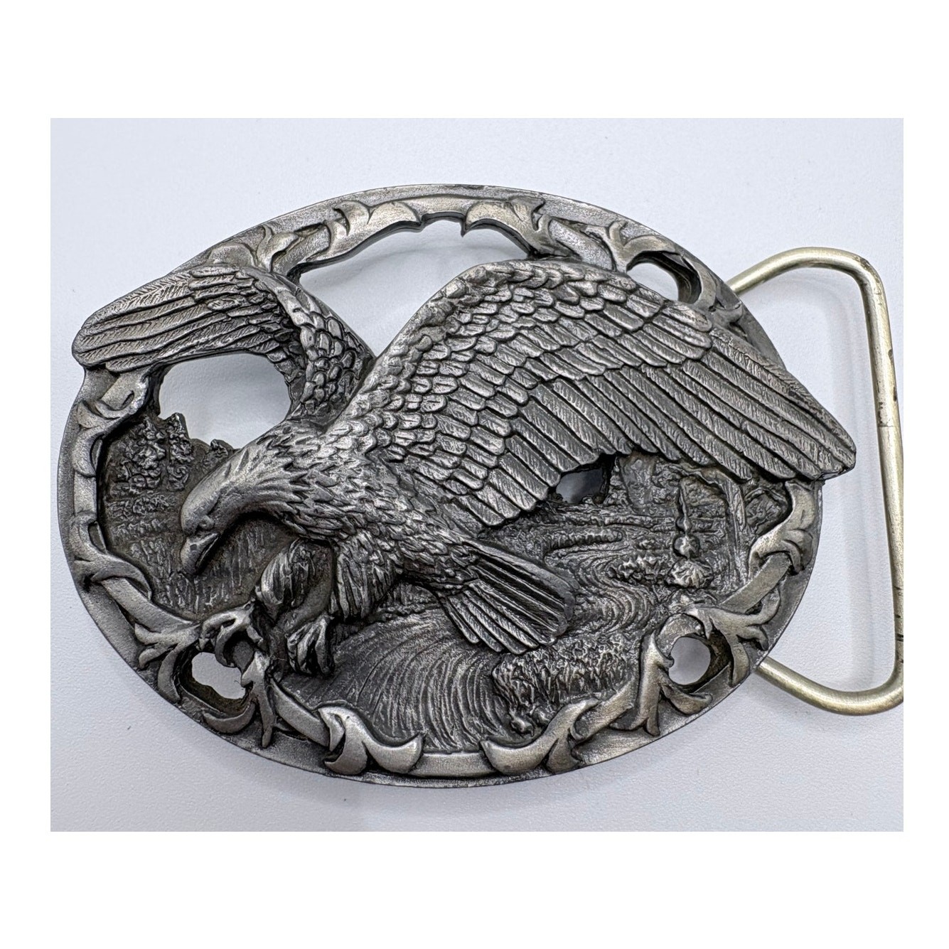 C & J, Inc Pewter Flying Eagle Belt Buckle