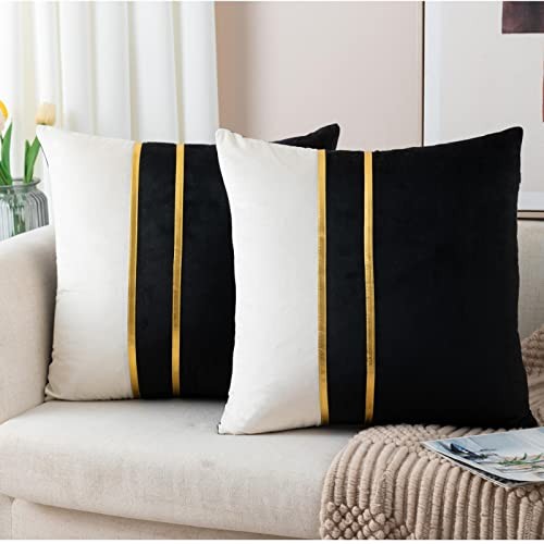  Set of 2 Velvet Decorative Throw Pillow Covers 18\