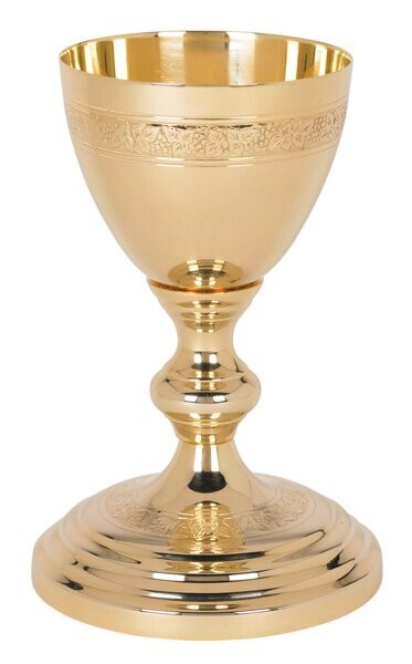 Chalices, Etched Design Chalice With Paten (USUALLY SHIPS WITHIN 2 DAYS)