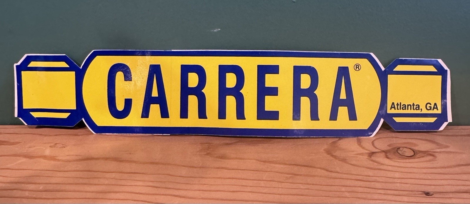 VINTAGE CARRERA Shock Large Decal Sticker  Blue Yellow Atlanta, GA - NASCAR