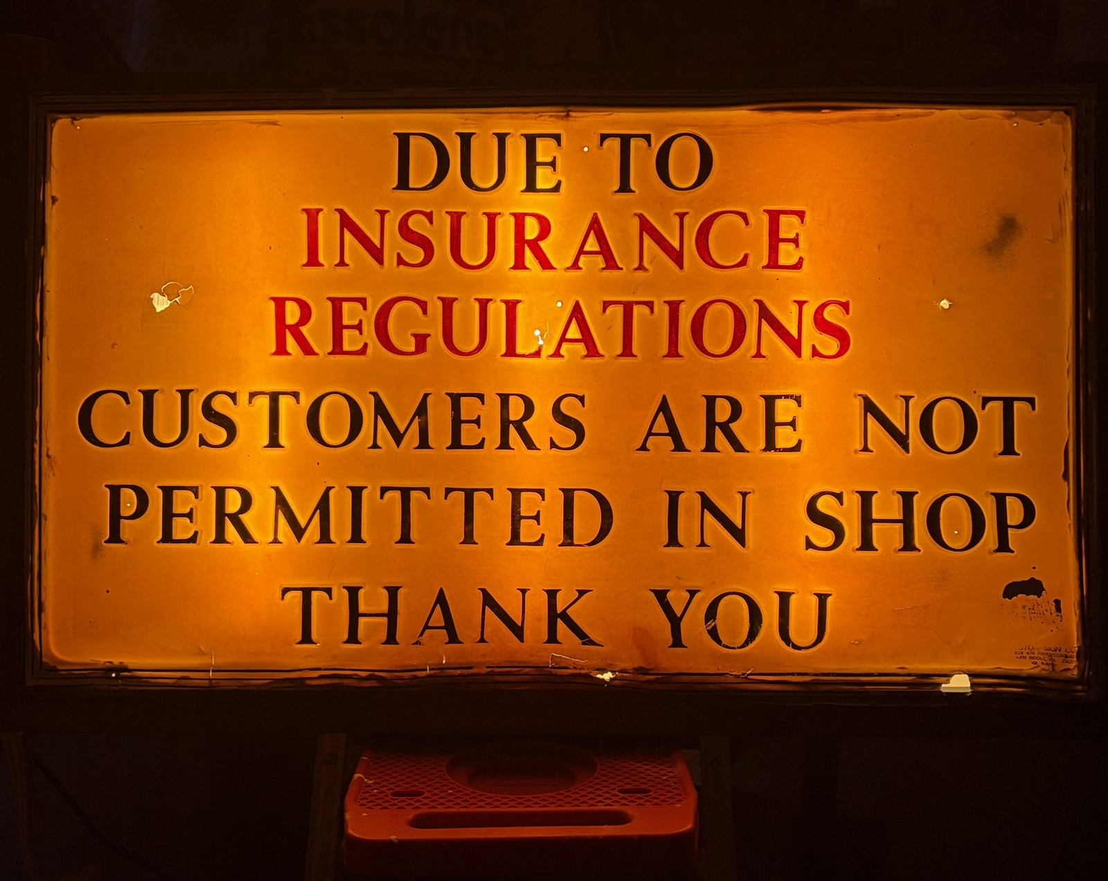 Fire Sale Original Vintage auto repair/dealer sign fire damaged & restored