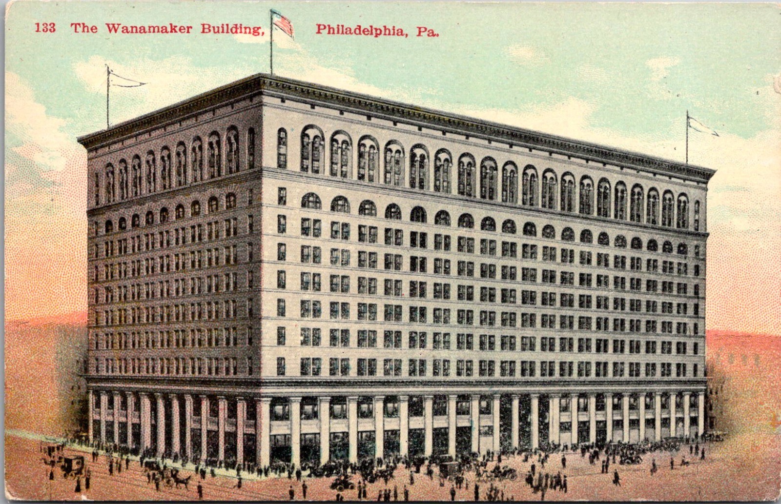 The Wanamaker Building Philadelphia PA Vintage Postcard TPX14  
