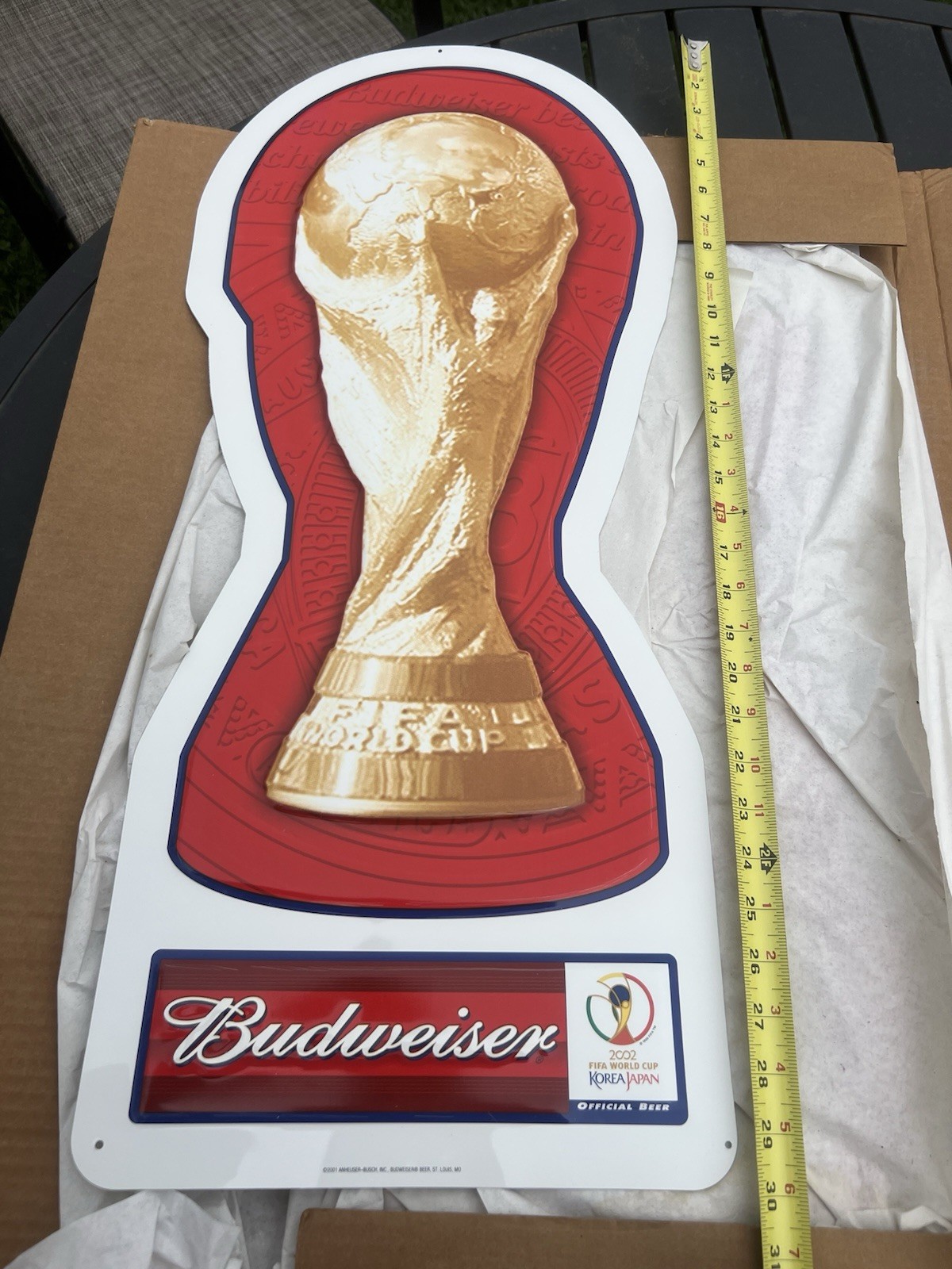 Korea/Japan 2002 FIFA World Cup Budweiser Metal Sign 