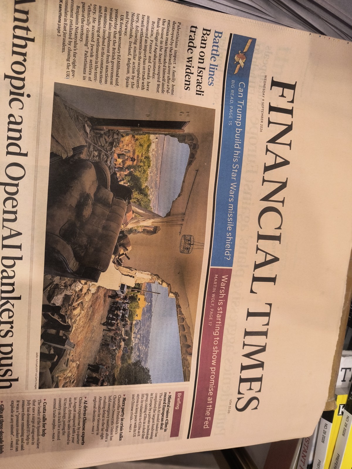 The Financial Times Wednesday September 9 2026 The Financial Times Wednesday September 9 2026