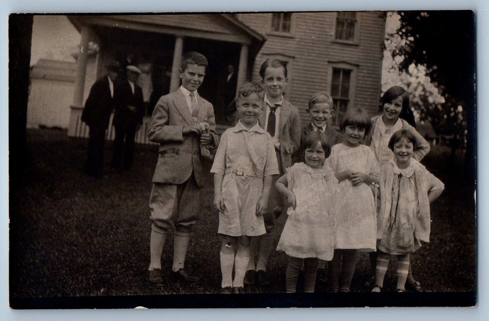 c1930\'s Childrens Smiling House Front Jackson MI RPPC Photo Vintage Postcard