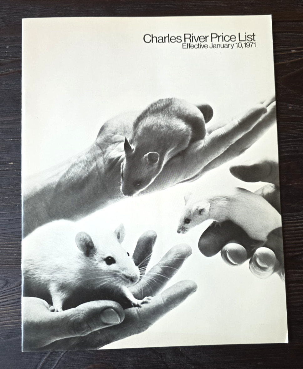 C. 1970s Charles River Labs Breeding Laboratory Price List Jan 10th 1971 C. 1970s Charles River Labs Breeding Laboratory Price List Jan 10th 1971