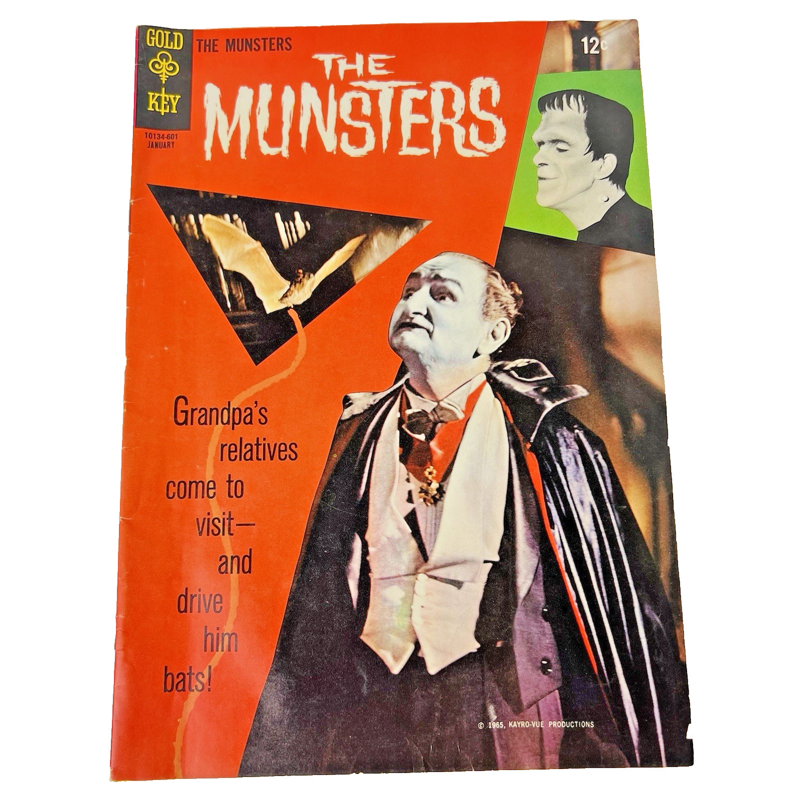 Vintage Authentic Munsters #5 Vol. 1 1966 Gold Key Comic Book K72-15 - EX