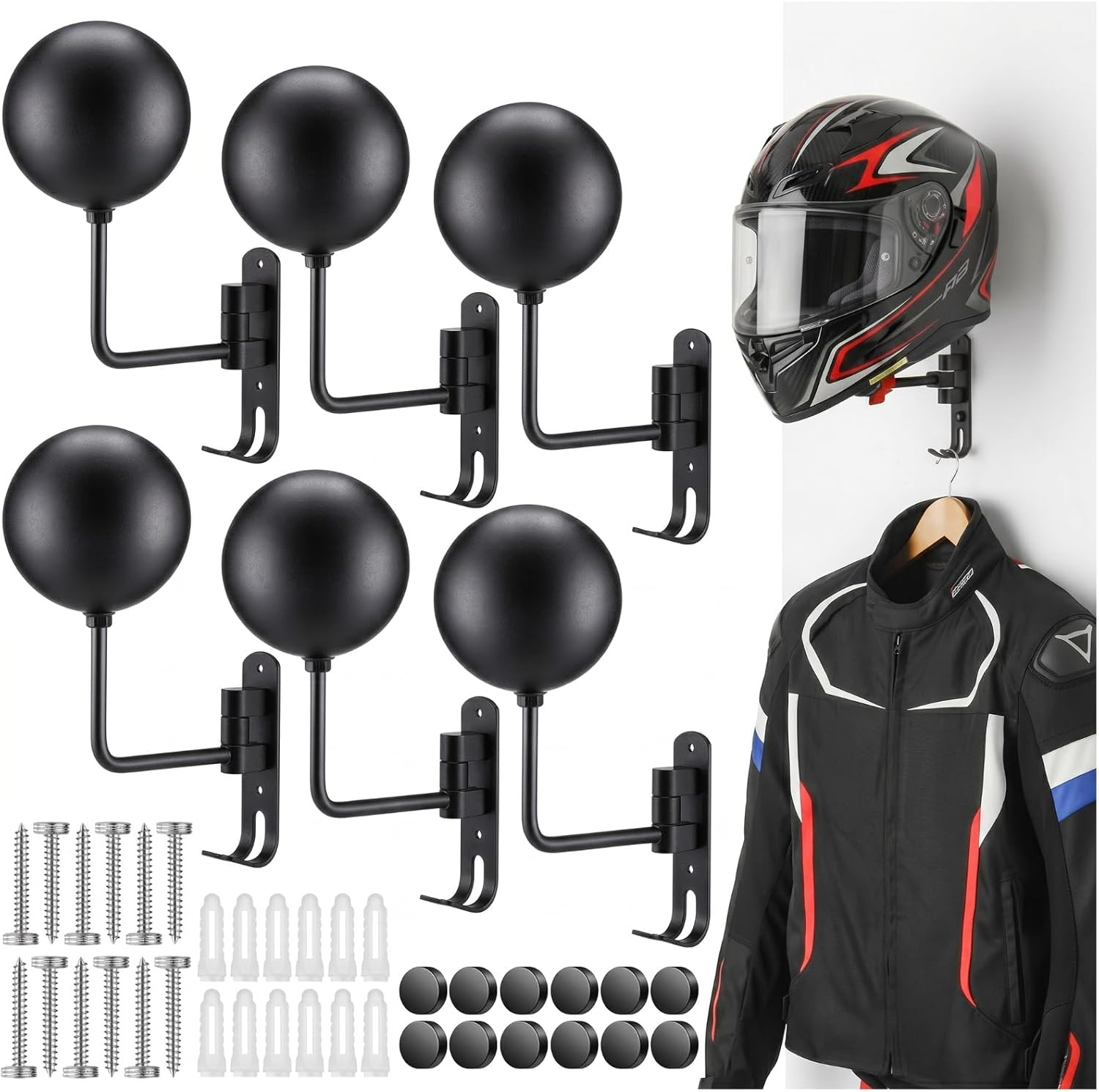 Motorcycle Helmet Holder Wall Mount, Metal Helmet Hanger Motorcycle Helmet Holder Wall Mount, Metal Helmet Hanger