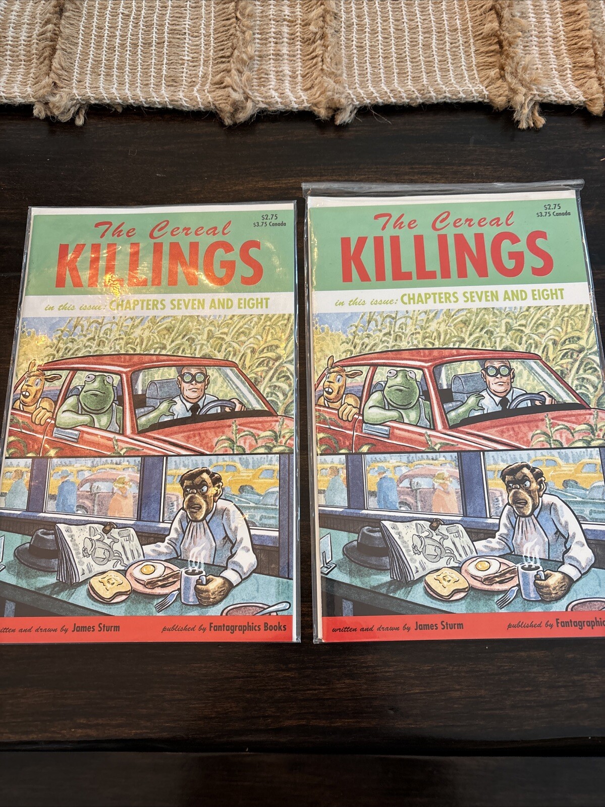 The Cereal Killings Ch 7/8 Two Copies James Sturm Minty Carded Comic Books