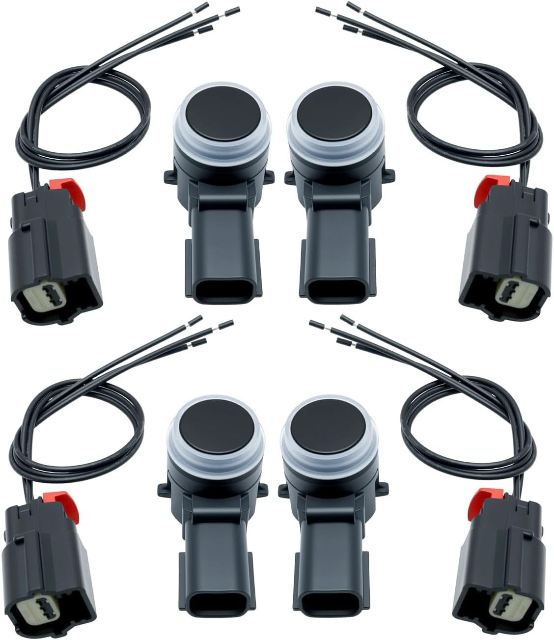 4 Pcs Bumper Park Assist Object Sensor with Connector Fit for Chevy 4 Pcs Bumper Park Assist Object Sensor with Connector Fit for Chevy
