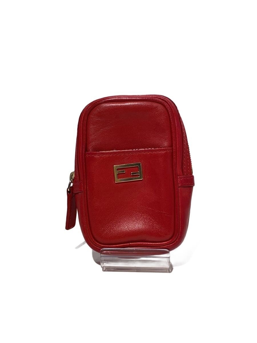 FENDI Leather Cigarette Case Red