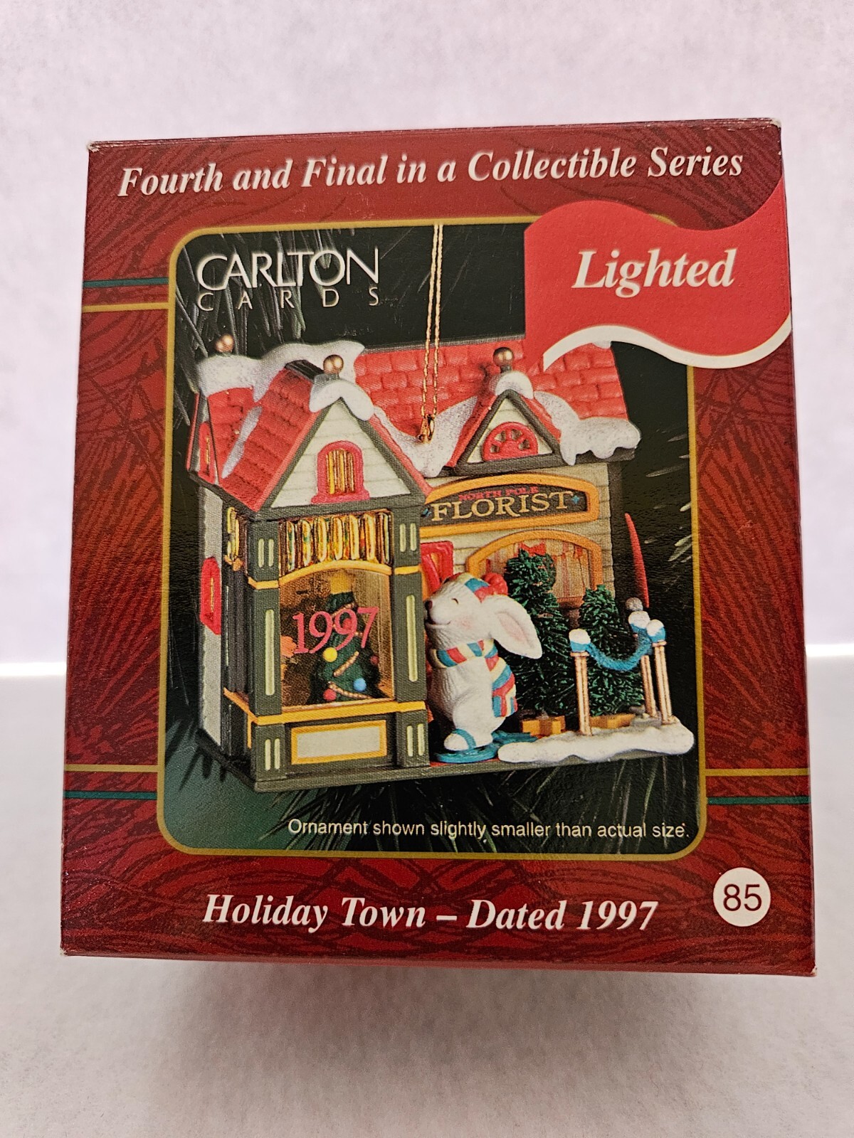Christmas Ornament Holiday Town 1997 4th & Final in Series LIGHTED NEW #85