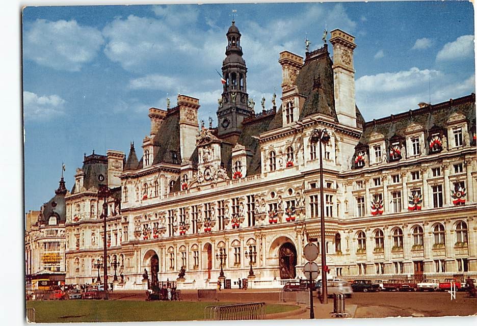 Postcard L Hotel De Ville Paris France