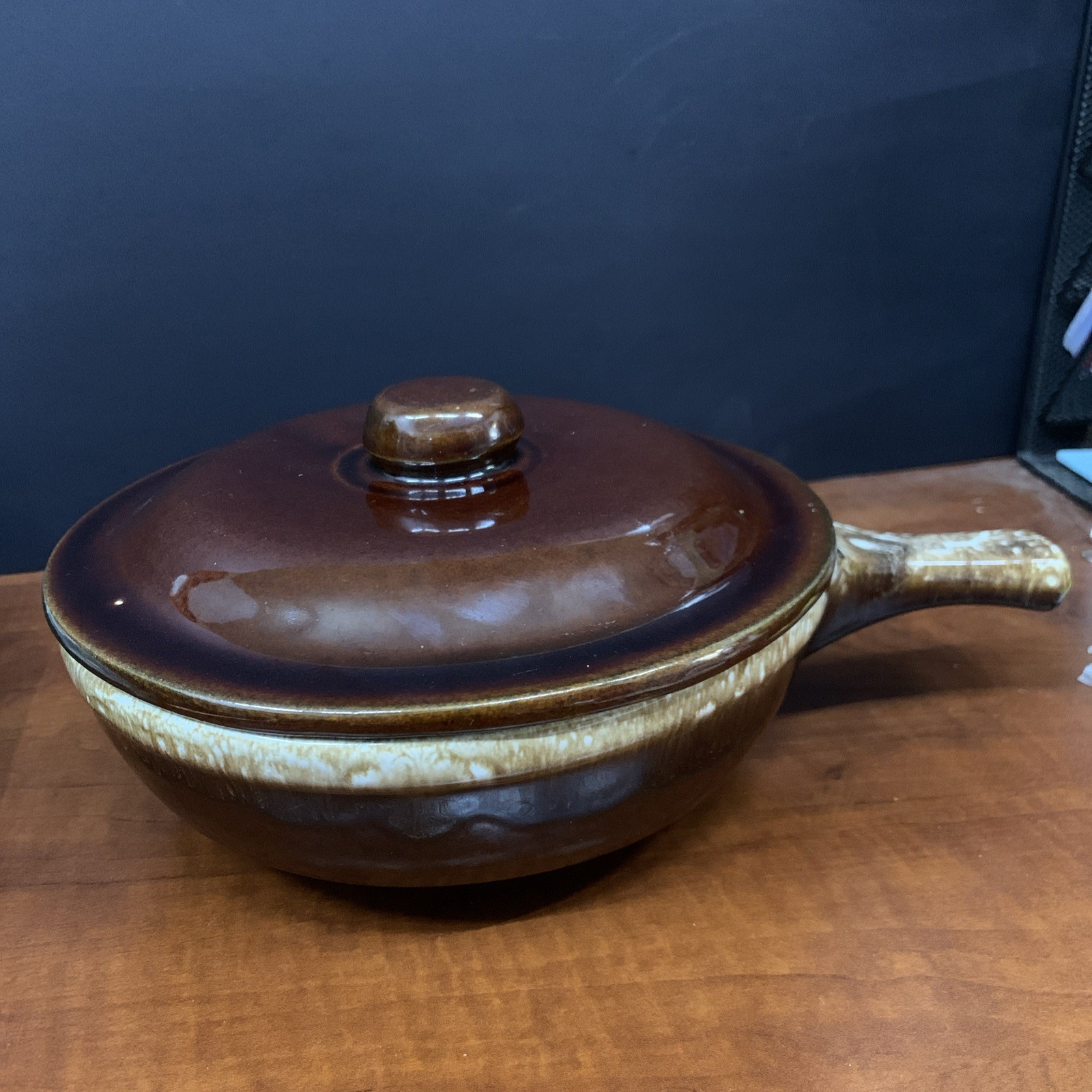 VTG McCoy Pottery Brown Casserole Dish With Lid
