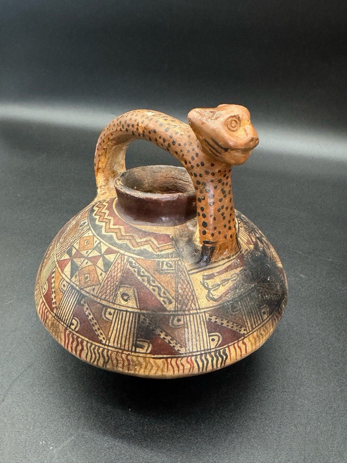 Nazca Stirrup Spout Vessel Peruvian Folk Art Nazca Stirrup Spout Vessel Peruvian Folk Art