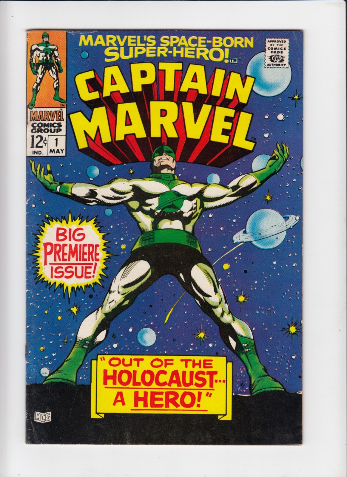 Vintage 1968 Capt. Captain Marvel #1 Silver Age Key Comic Issue 1st in Series F