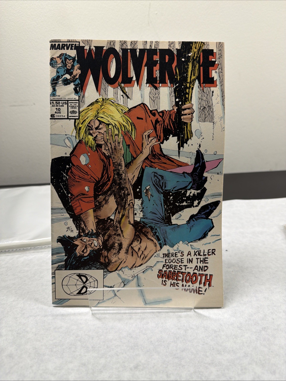 Wolverine (1988) #10 1st Wolverine Vs Sabretooth Battle Claremont Story FN/VF