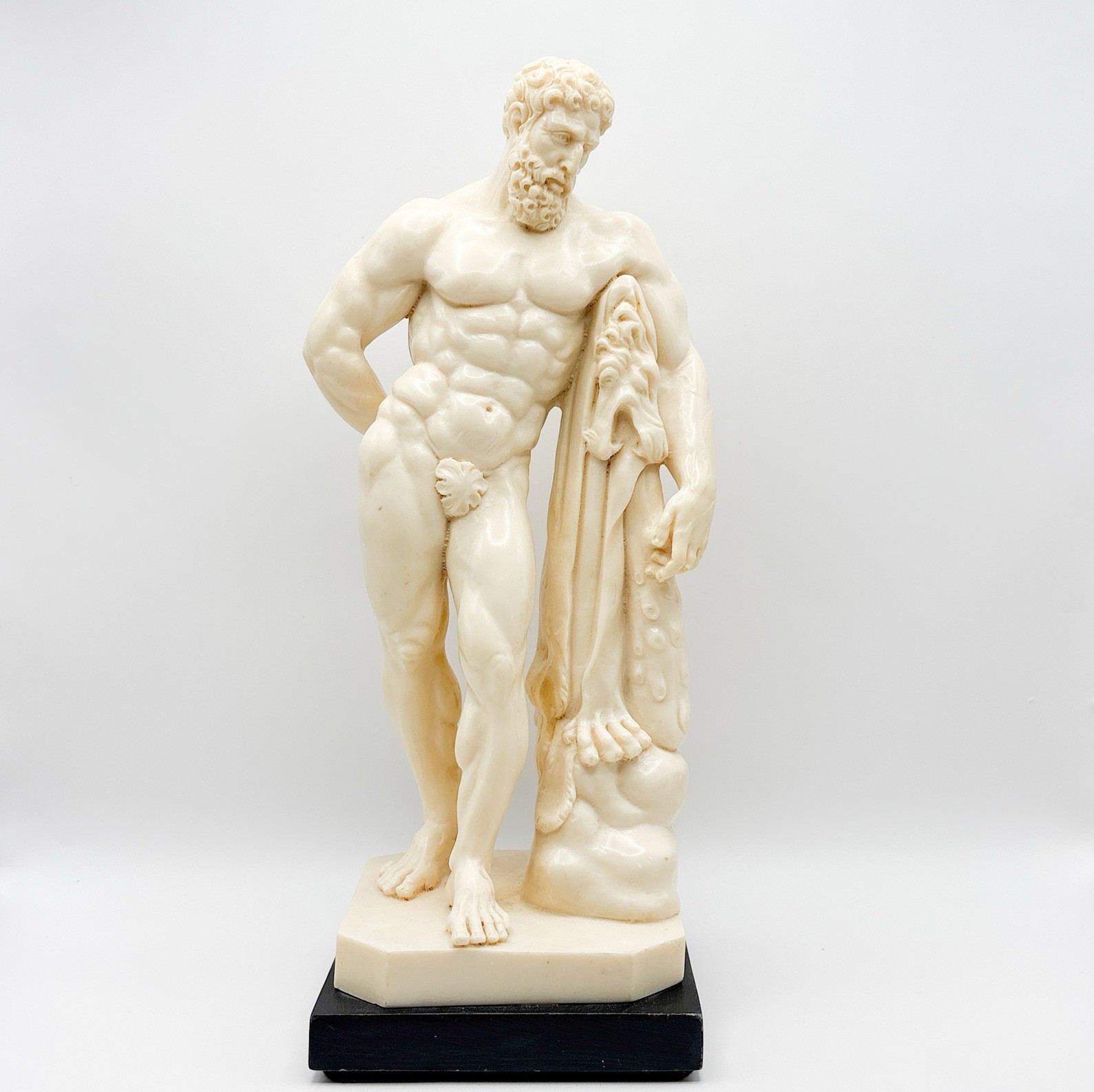Amilcare A. Santini Marble & Resin Sculpture The Farnese Hercules | Lion