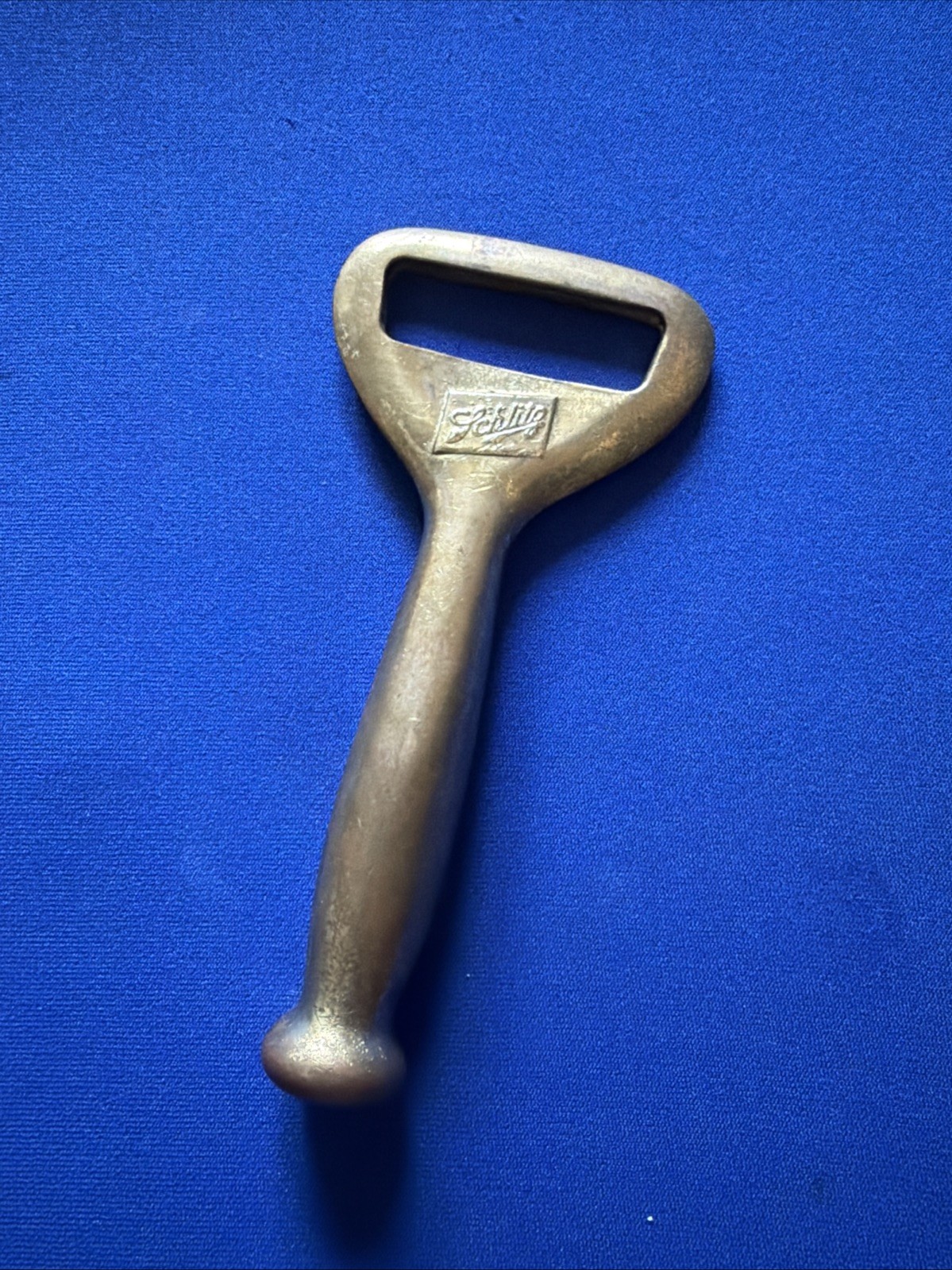 Vintage Brass Schlitz Bottle Opener~Rare Early 20th Century Bar Ware