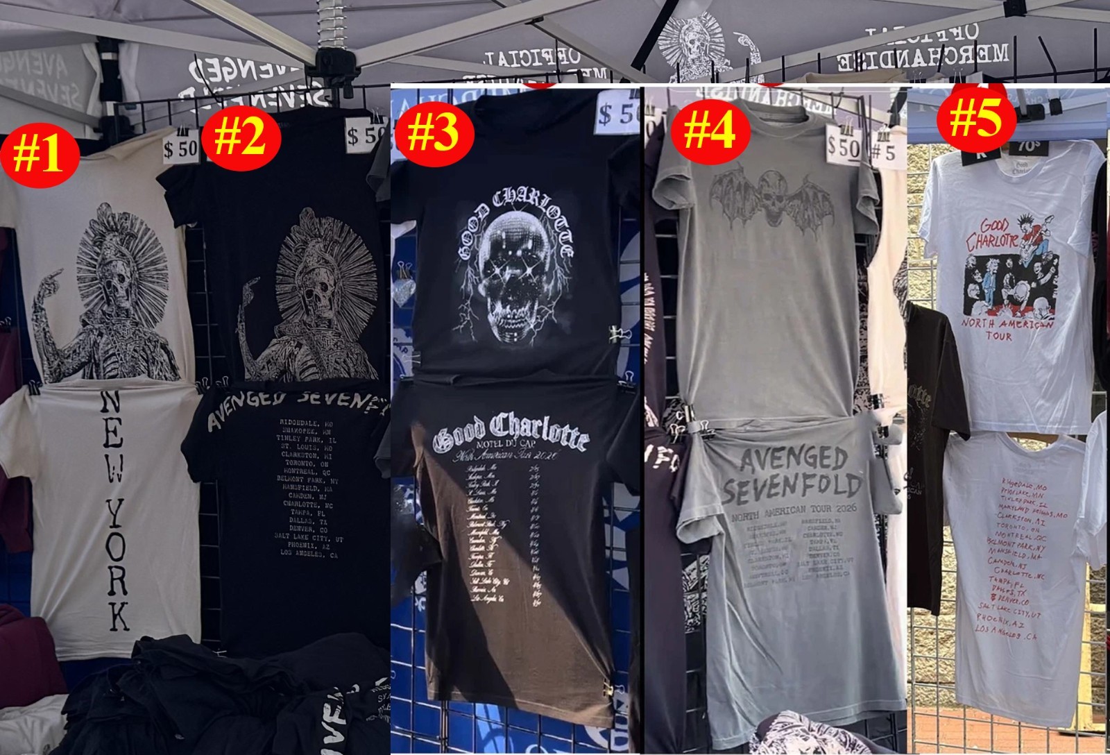 Good Charlotte & Avenged Sevenfold 2026 Tour Merch T Shrt Reprint