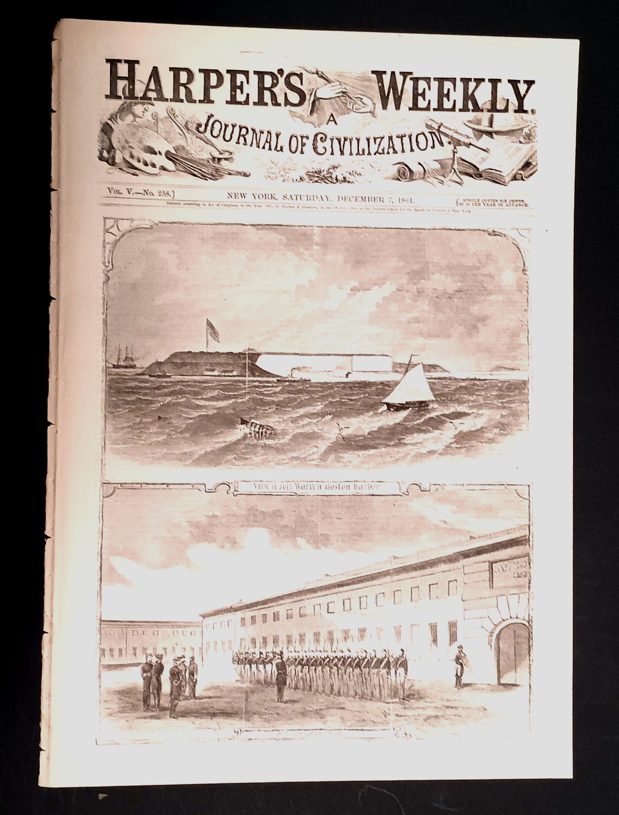 Dec. 7, 1861 FORT WARREN, BELMONT, HILTON HEAD, SANTA ROSA Harper\'s Weekly