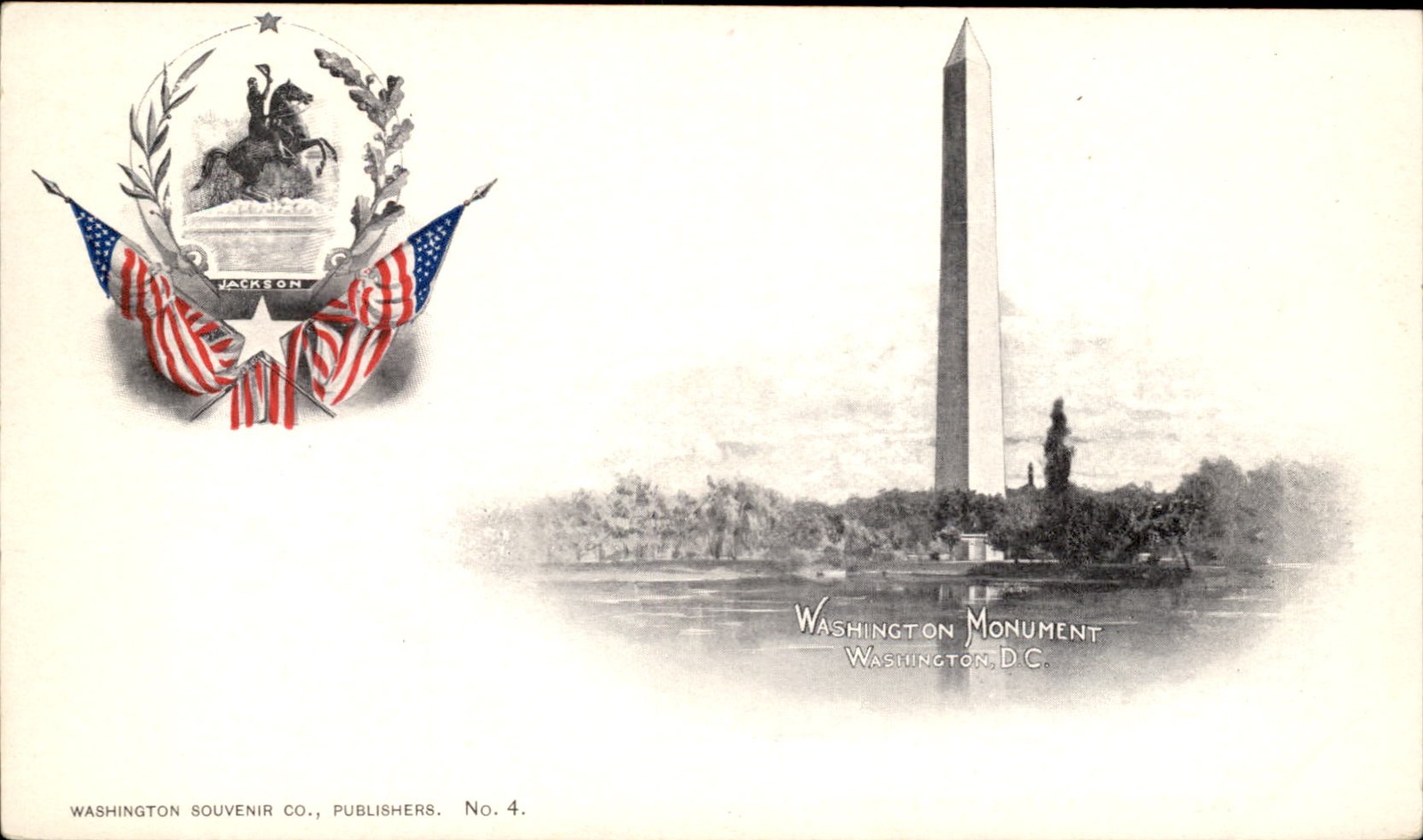 Washington DC Washington Monument c1900 Private Mailing Card bhn