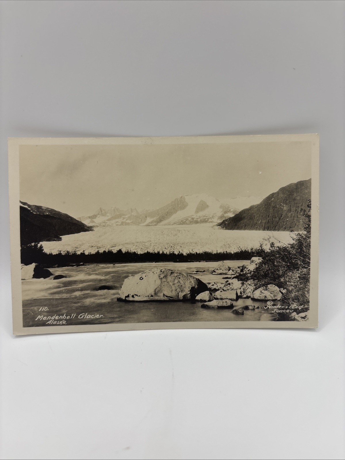RPPC Postcard Mendenhall Glacier, Alaska