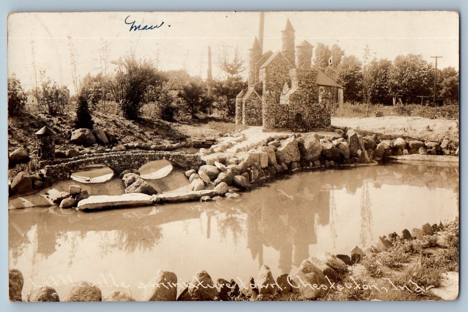 Chesterton Rensselaer IN Postcard RPPC Photo Littleville Miniature Village 1941 Chesterton Rensselaer IN Postcard RPPC Photo Littleville Miniature Village 1941