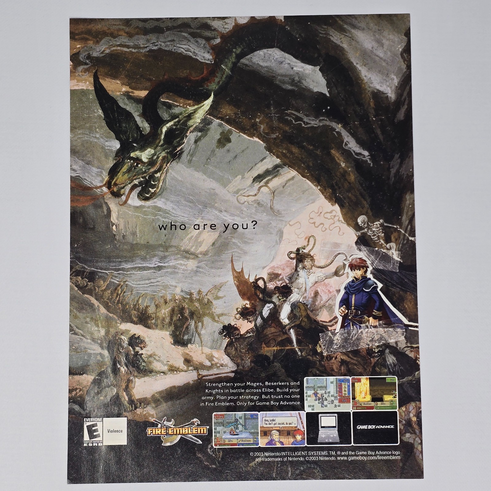Fire Emblem Game Boy Advance Who Are You Print Ad/Poster