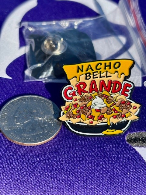 Taco Bell Hat Pin fast food menu item collection Nacho Fries Baja Blast 23 style
