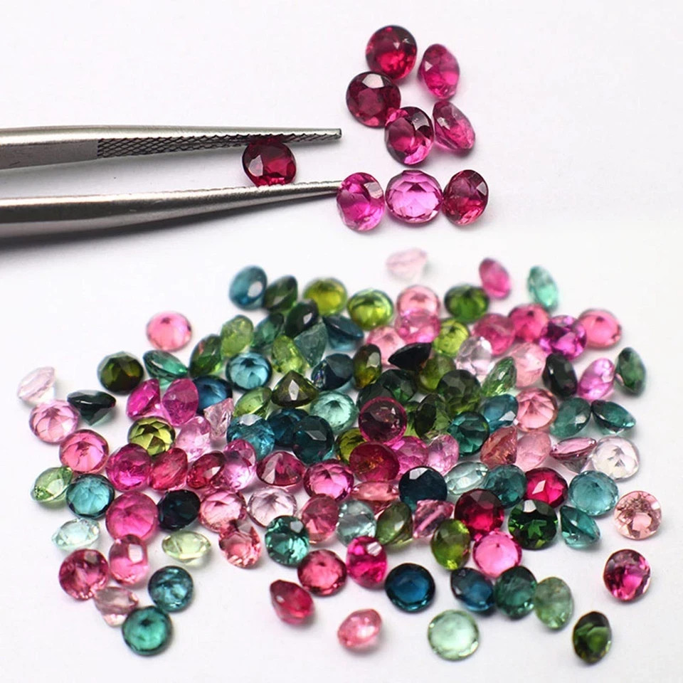25 Pcs 6 mm Natural Multicolor Tourmaline Round Cut Loose Gemstone Lot 25 Pcs 6 mm Natural Multicolor Tourmaline Round Cut Loose Gemstone Lot